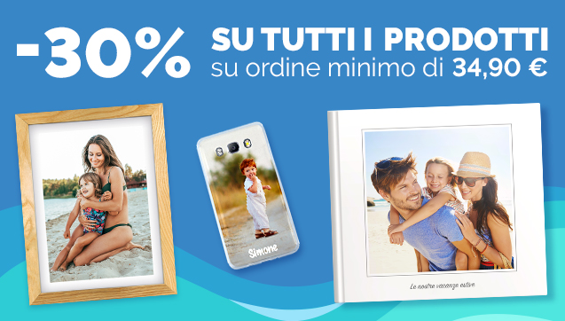30% di sconto su ord. min. di 34,90€