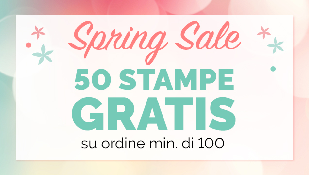 50 Stampe Gratis su ordine min. di 100