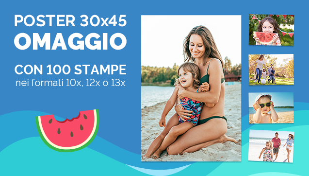 Un Poster 30x40 o 30x45 in omaggio con 100 stampe