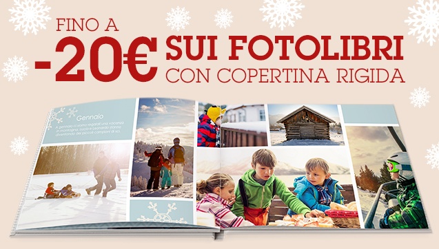 -10€ sui FotoLibri Eventi, -20€ sui FotoLibri Racconti