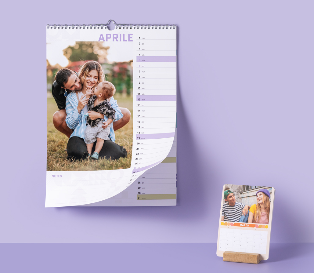 Kit Gadget Pubblicitari: Calendario Olandese Silhouette Multicolor 2026 + Penna Personalizzati Con Logo