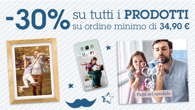 30% di sconto su ord. min. di 34,90€