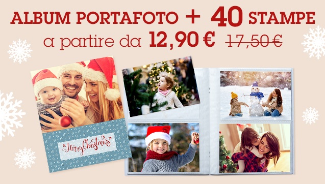40 Stampe + Album Portafoto personalizzato a partire da 12,90 €